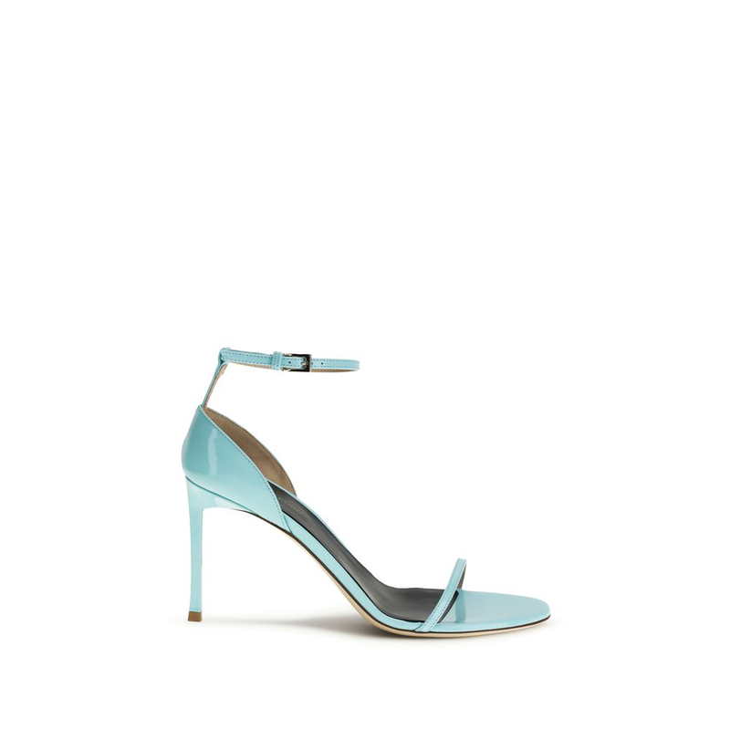 Blue calf leather bos taurus stiletto heel sandals-null