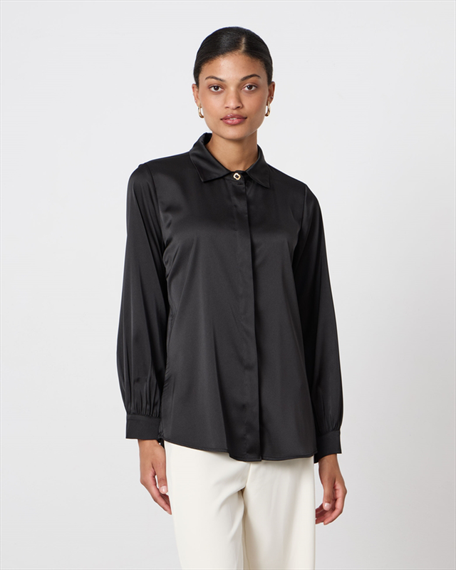 Shirt satin long sleeve image number null