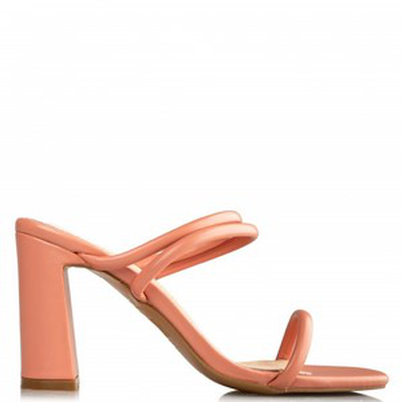 Miss nv block heel sandals - coral-null