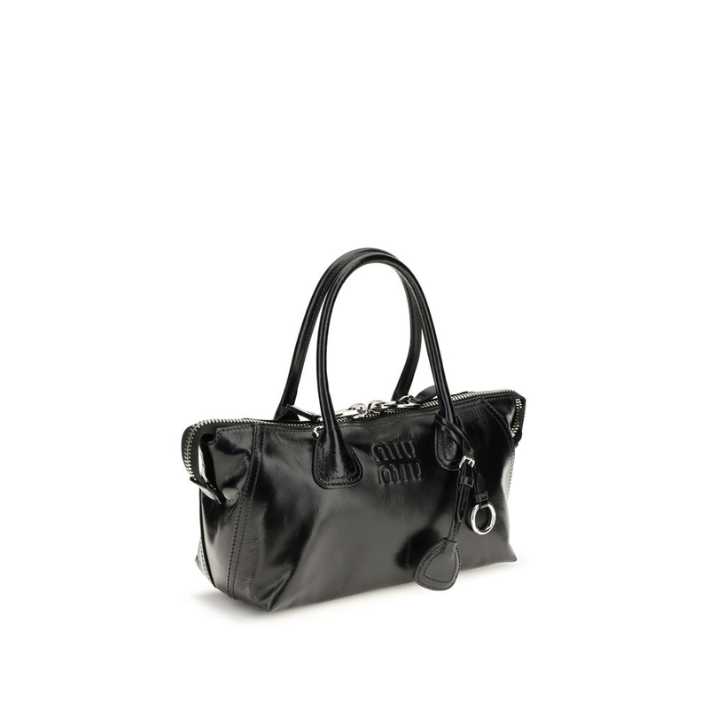 Black calf leather bos taurus handbag-null