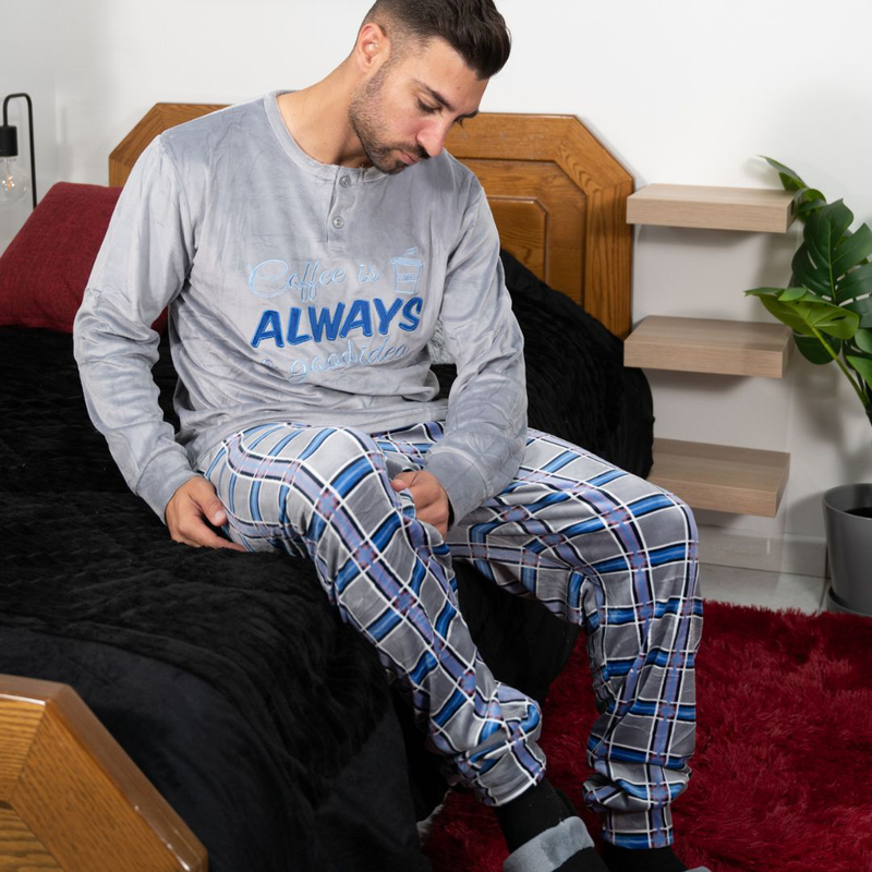 Mens velvet pyjama #q2733 image number null