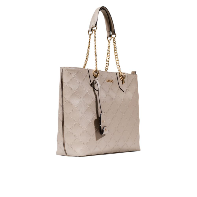 Beige polyethylene handbag-null
