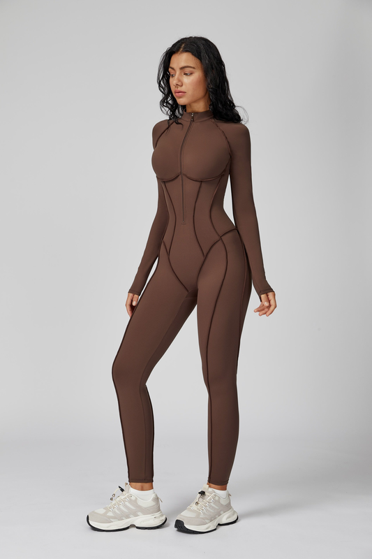 Amor long sleeve zipper jumpsuit-null