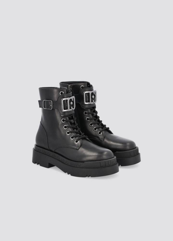 Liu Jo love 15 Genuine leather platform combat boot-null