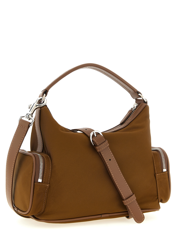 Brown polyamide crossbody bag-null