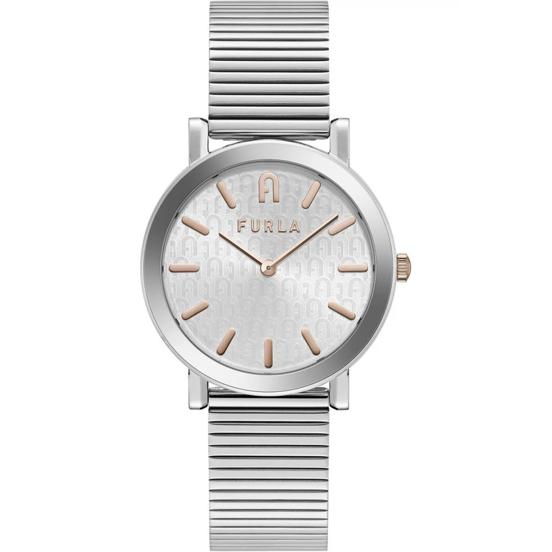 Gray stainless steel dress watch-null