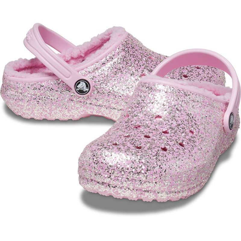 Kids’ classic lined glitter clog-null