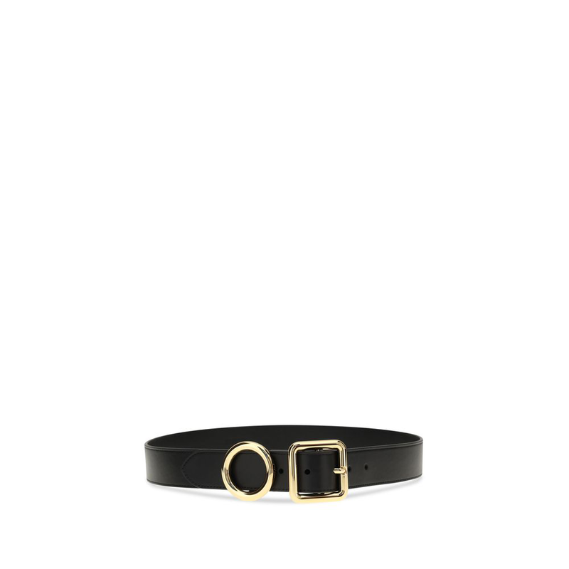 Black calf leather bos taurus regular belt-null