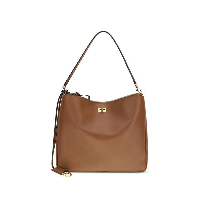 Beige calf leather bos taurus shoulder bag-null