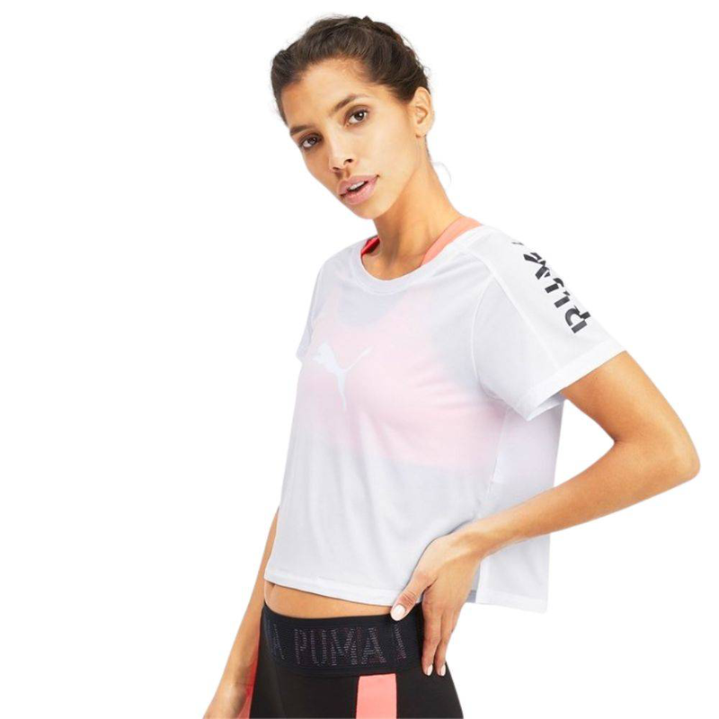 Cropped top logo graphic t-shirt womens-null