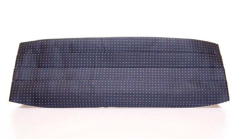 Blue waist smoking tuxedo cummerbund belt-null