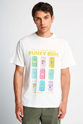 T-shirt km with print - funky buddha, Off White, medium