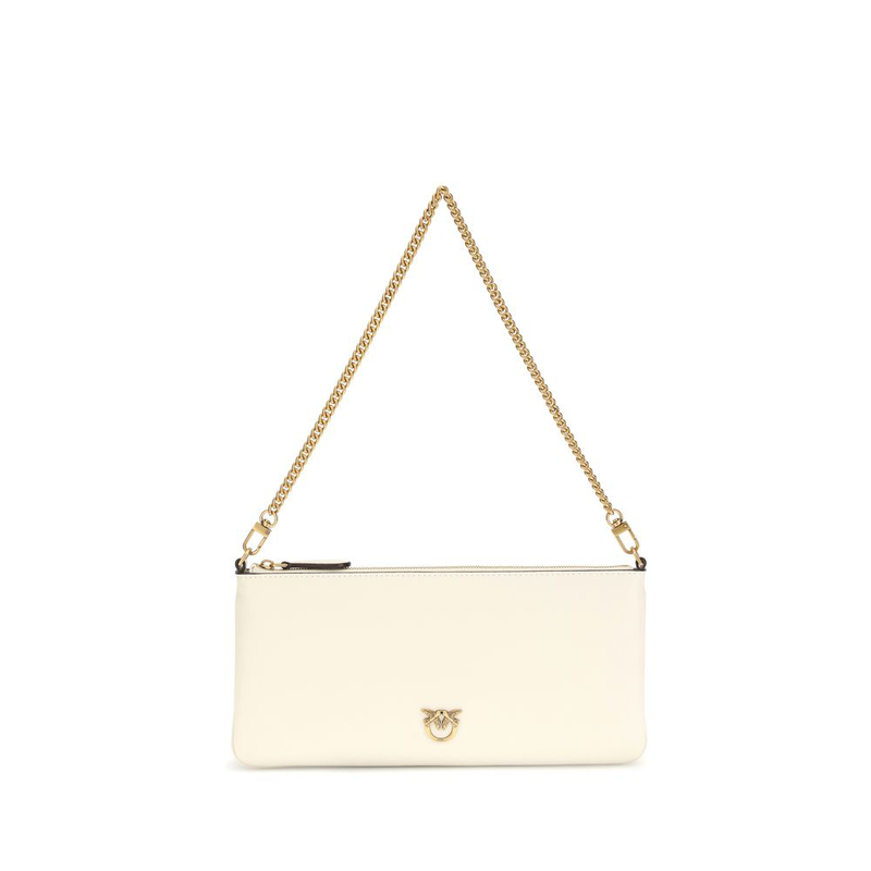 White calf leather bos taurus shoulder bag-null