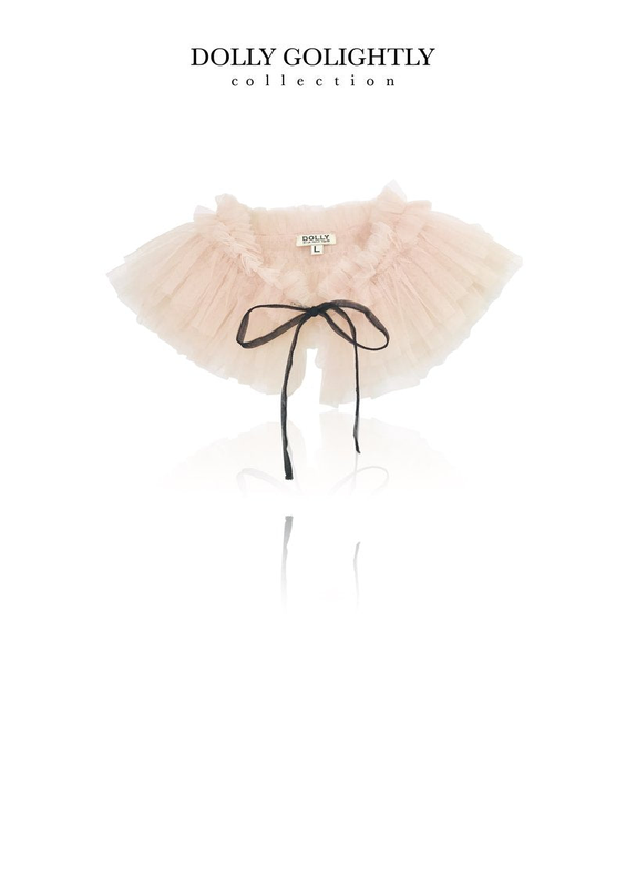 Product image: Dolly go lightly tulle neck ruffle in ballet pink-null