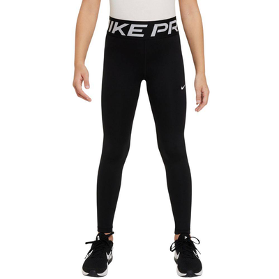 Girls pro Dri-FIT leggings se+, Black / White, medium