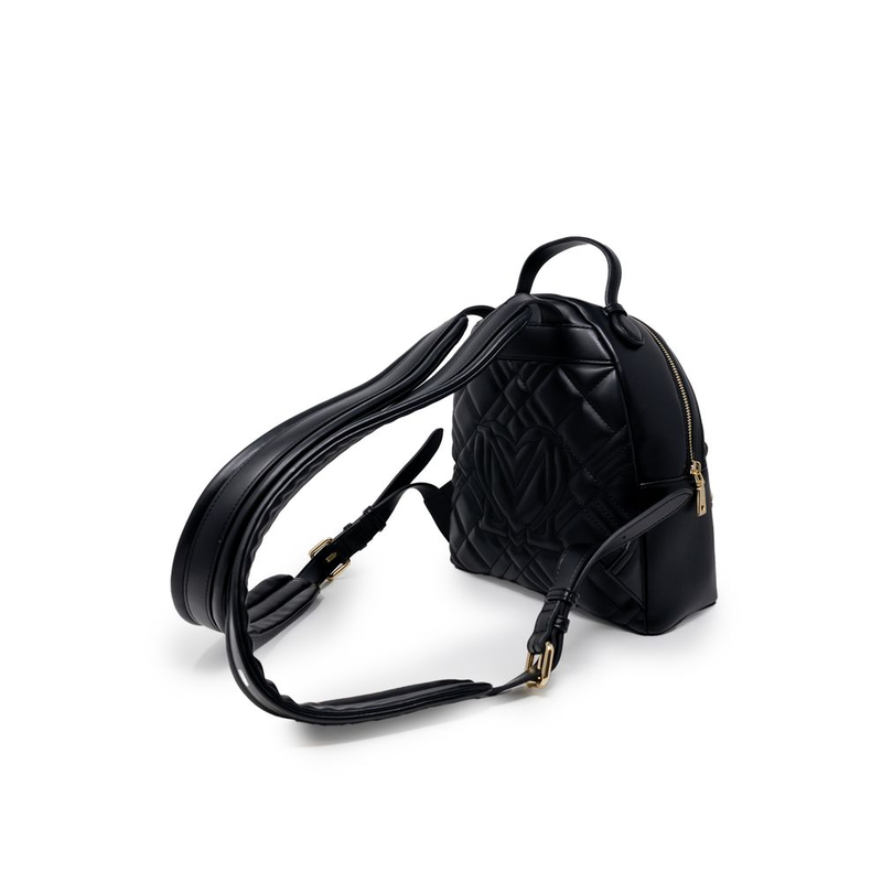 Black polyethylene backpack-null