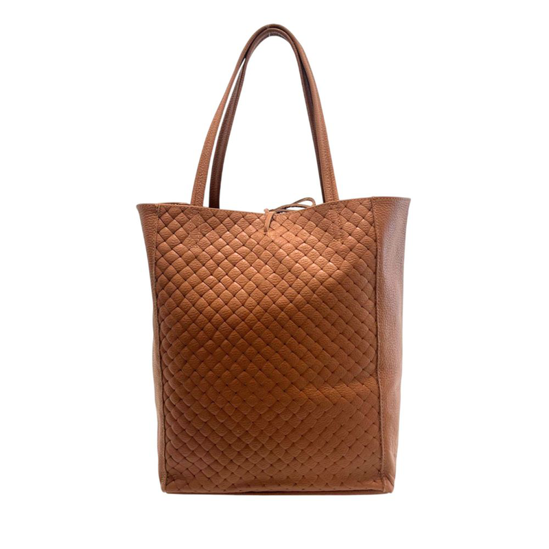 Brown leather women bag-null
