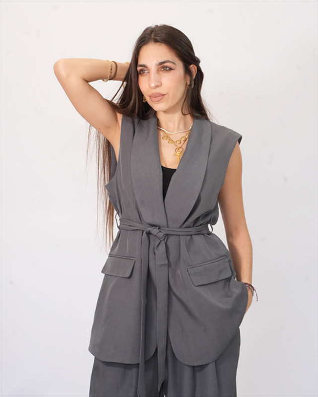 Set waiscoat with belt and pants ble190-null