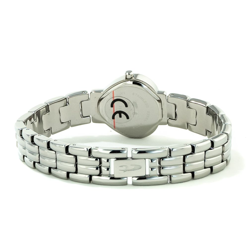 Silver stainless steel dress watch-null