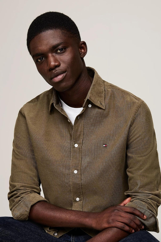 Solid corduroy rf overshirt-null