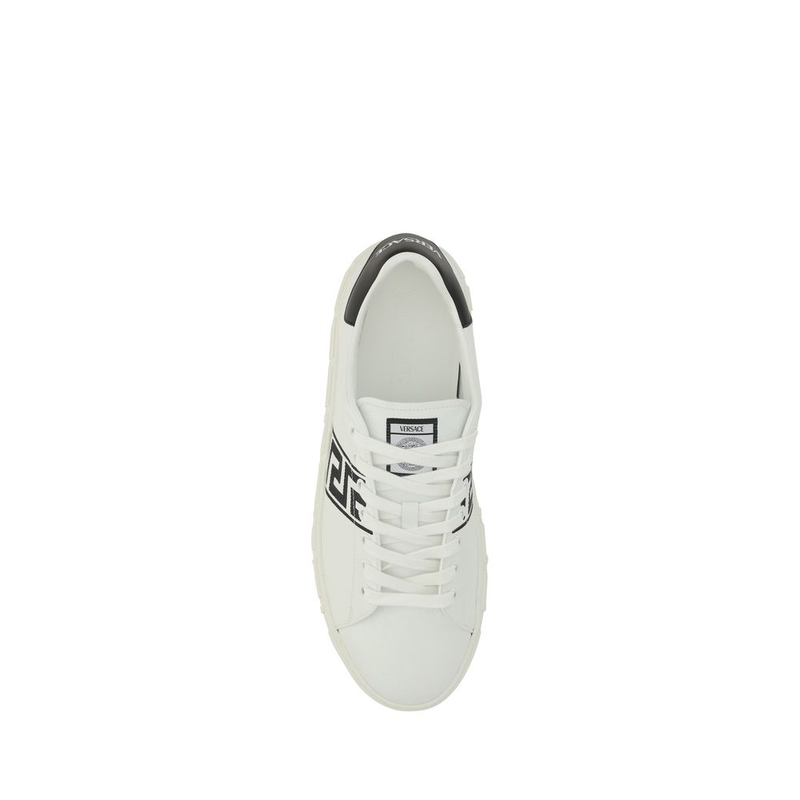 White calf leather bos taurus low top sneakers-null