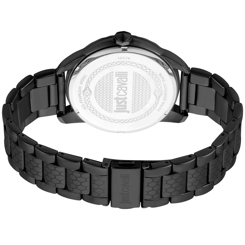 Black stainless steel dress watch-null