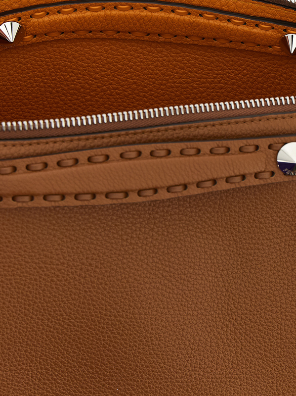 Brown calfskin handbag-null