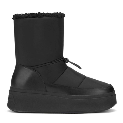 Ash mountain puffy nylon boots, Black, medium