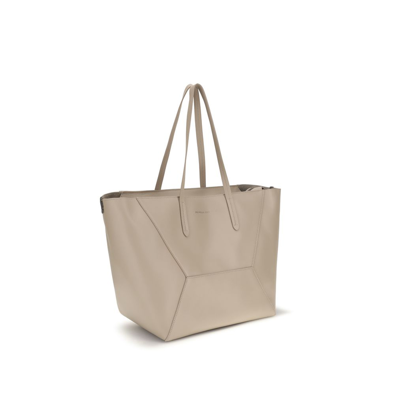 Beige calf leather bos taurus shoulder bag-null