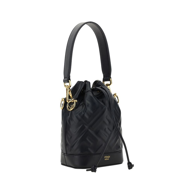 Black calf leather bos taurus backet bag-null