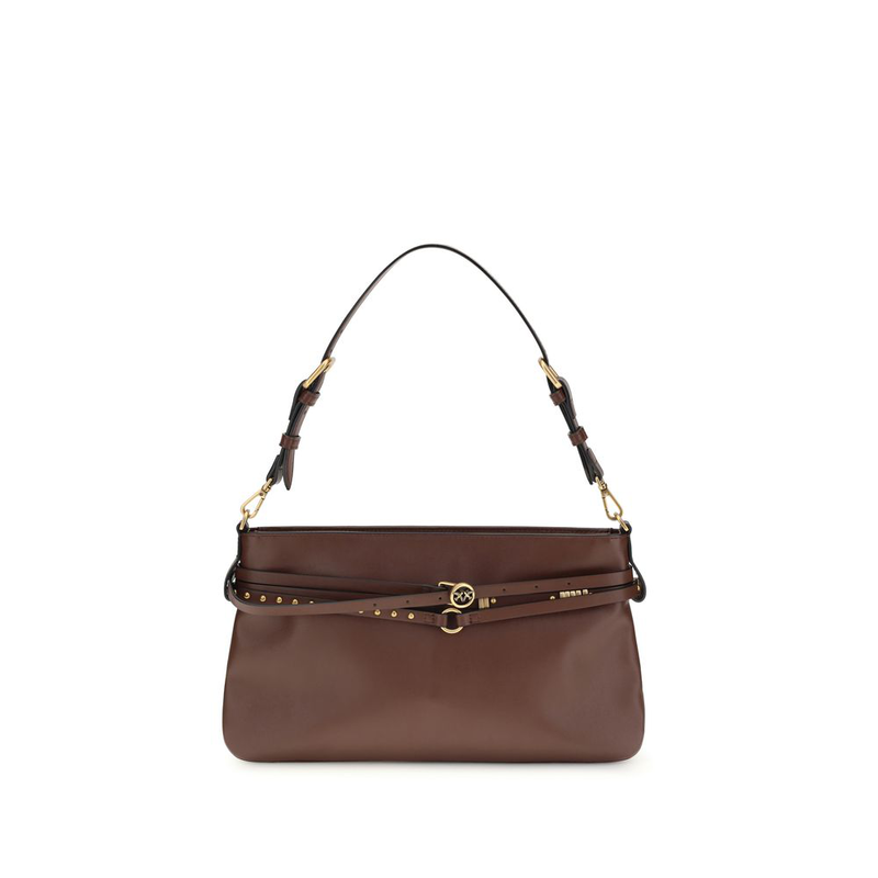 Brown calf leather bos taurus shoulder bag-null