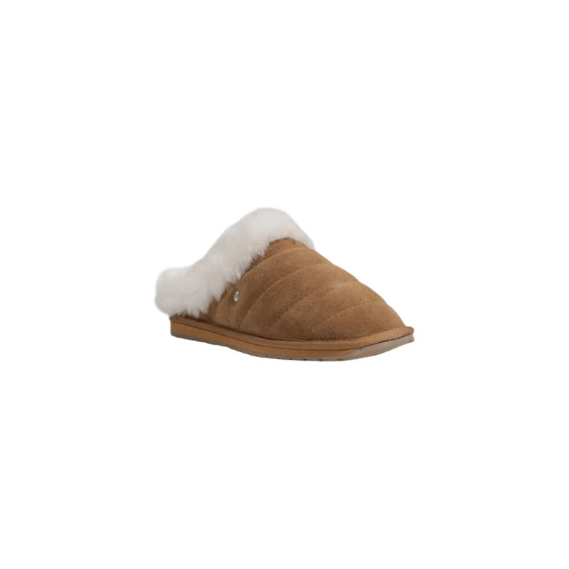 Brown suede leather slippers-null