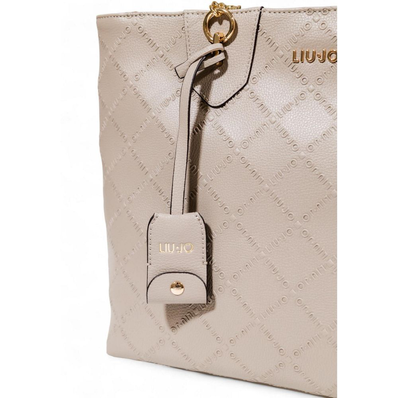 Beige polyethylene handbag-null