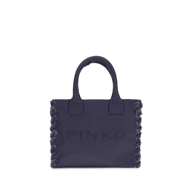 Blue cotton shoulder bag-null