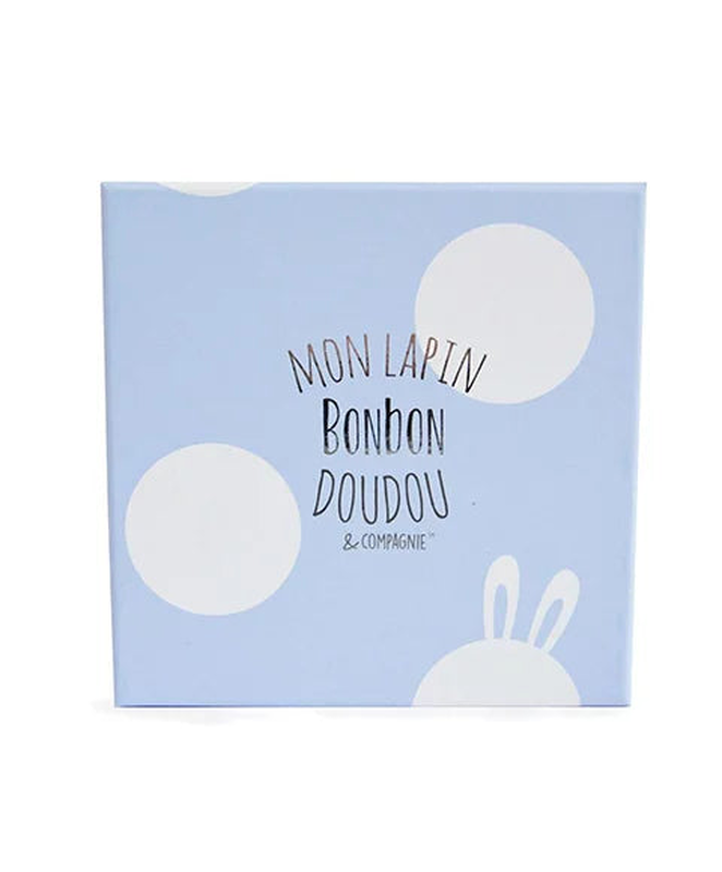 Doudou et compagnie lapin bonbon - booties with rattle blue image number null