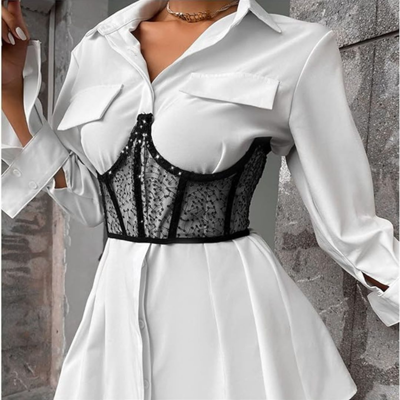 Women belt sheer underbust #n050 image number null