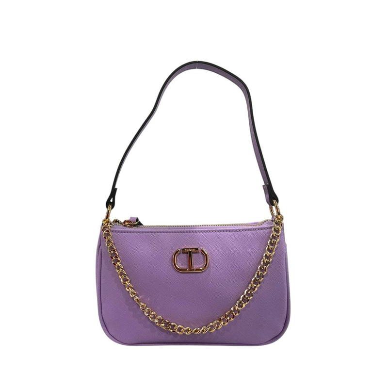Purple pu women shoulder bag-null