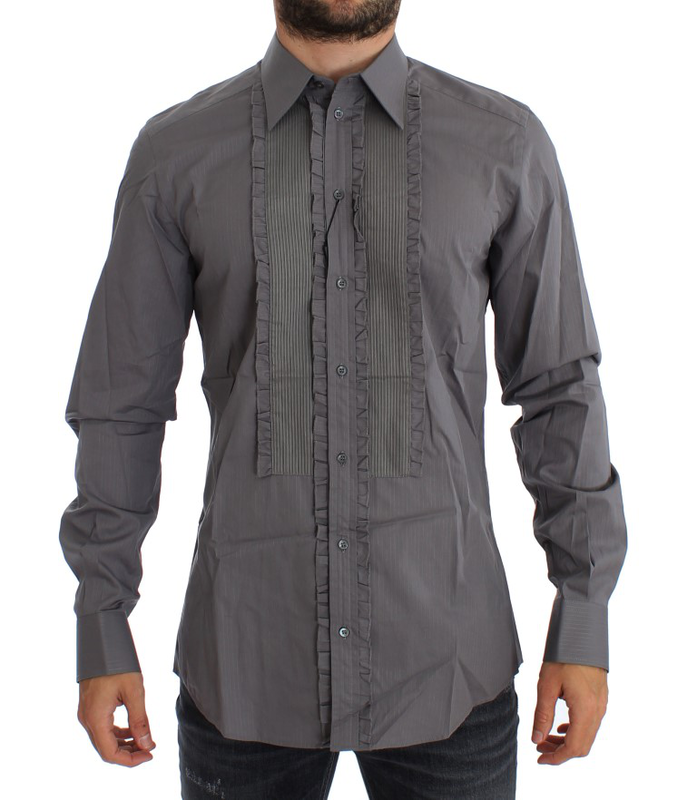 Purple torero gold slim fit dress shirt-null