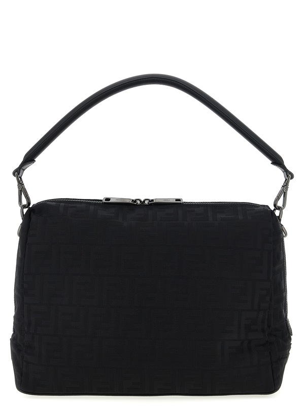 Black polyamide shoulder bag-null