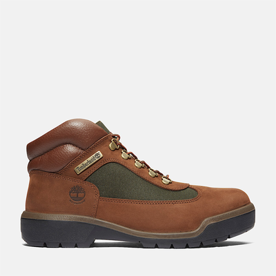 Field boot mid waterproof boot for men in brown, Chocolate Wheat, medium
