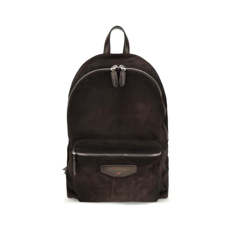 Brown calf leather bos taurus backpack-null