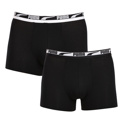 Puma 2 pack boxers, Black/white, medium