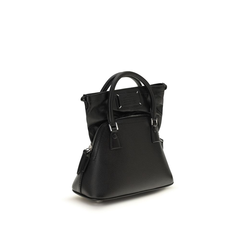 Black goatskin handbag-null