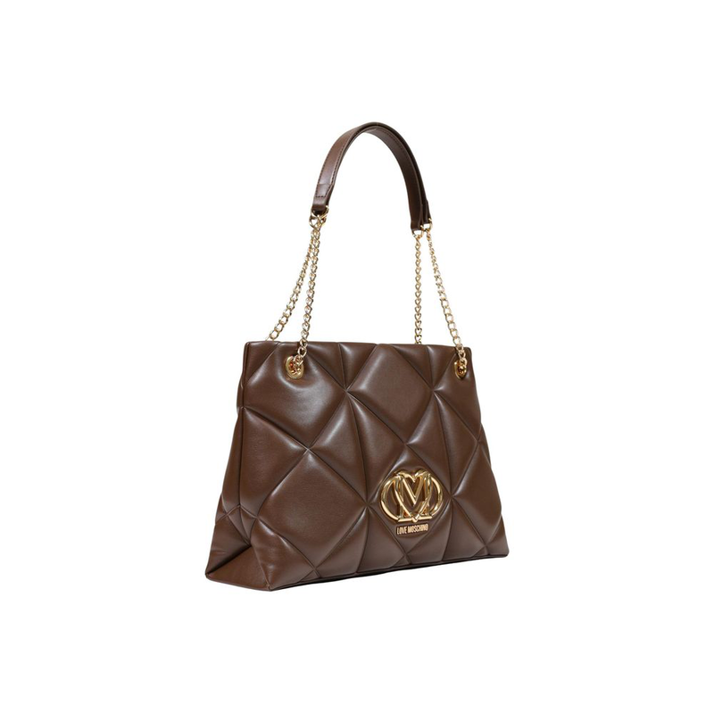 Brown polyethylene handbag-null