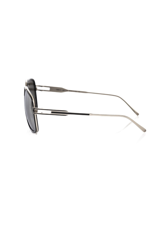 Black metallic fiber men sunglass-null