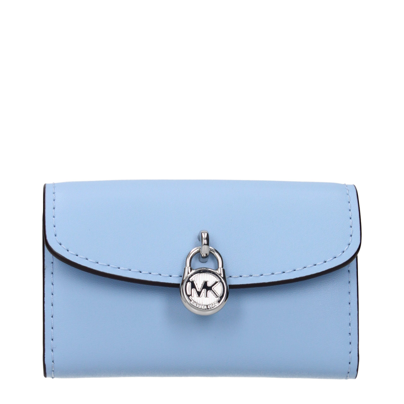 Light blue leather wallet-null