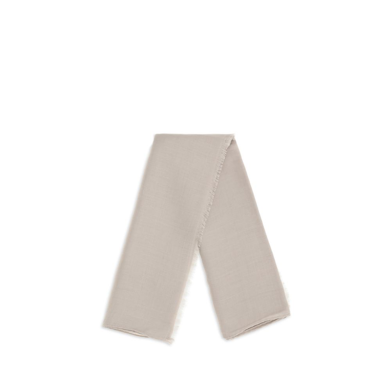 Beige silk scarf-null