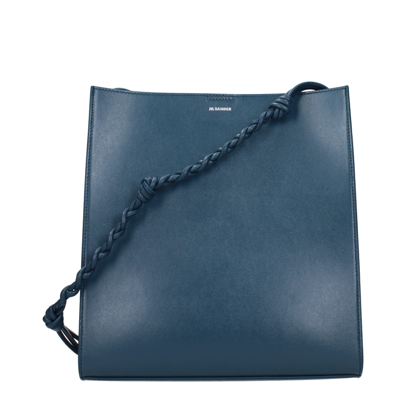 Blue leather shoulder bag-null