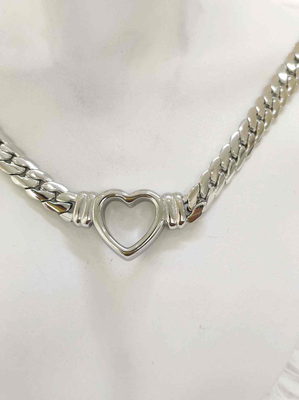Heart necklace-silver, , medium