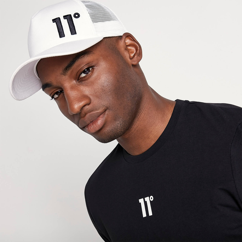 11 degrees high build logo trucker cap image number null
